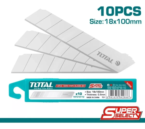 TOTAL CUCHILLAS 18MM 10UN(THT519112)