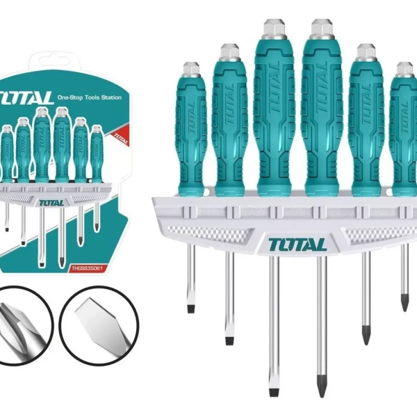 TOTAL DESTORNILLADOR MARTILLABLE 6PZ (THGSS35061)