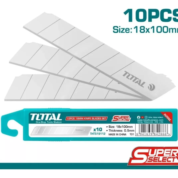 TOTAL CUCHILLAS 18MM 10UN(THT519112)