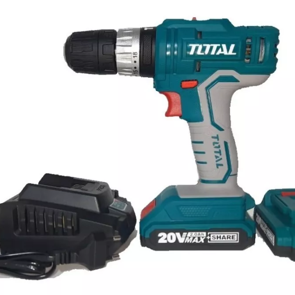 TOTAL TALADRO INALAM. 20V 2BAT+CARG (TIDLI20012)