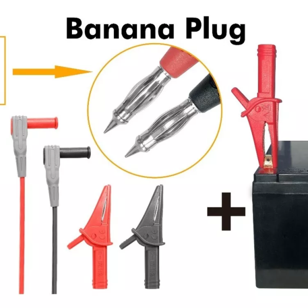 TOTAL CABLE PINZAS DE COCODRILO JUEGO (TMT426)