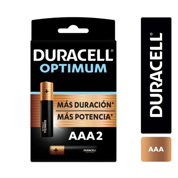 PILA DURACELL ALCALINA OPTIMUM AAA (2 PILAS)