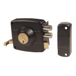 CERRADURA LIOI SOBREPONER CILINDRO 30MM NEGRO (10040)