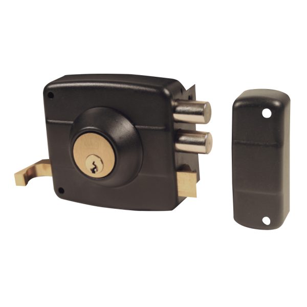 CERRADURA LIOI SOBREPONER CILINDRO 30MM NEGRO (10040)